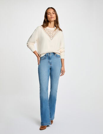 Bootcut jeans stone washed denim vrouw