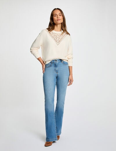 Bootcut jeans stone washed denim vrouw