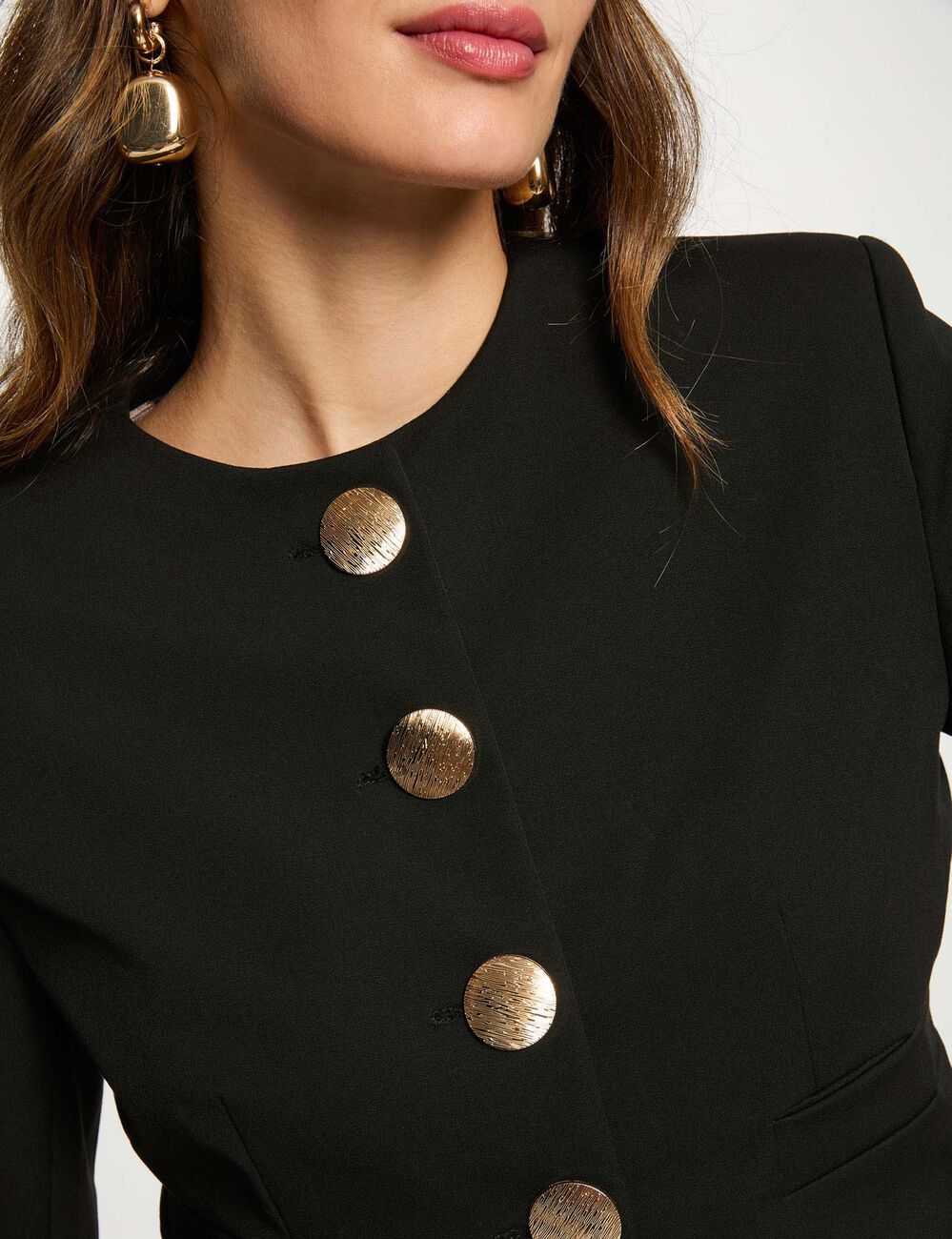 Veste courte noir femme