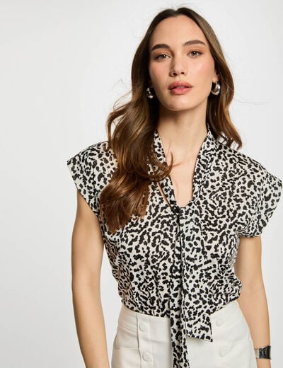 T-shirt manches courtes blanc femme