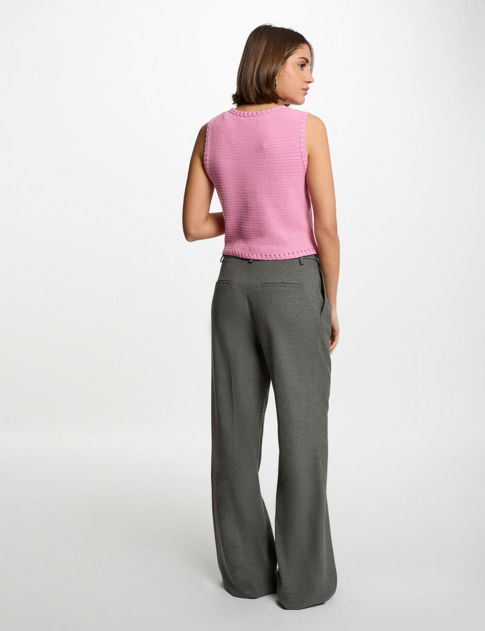 Mouwloos vest roze vrouw