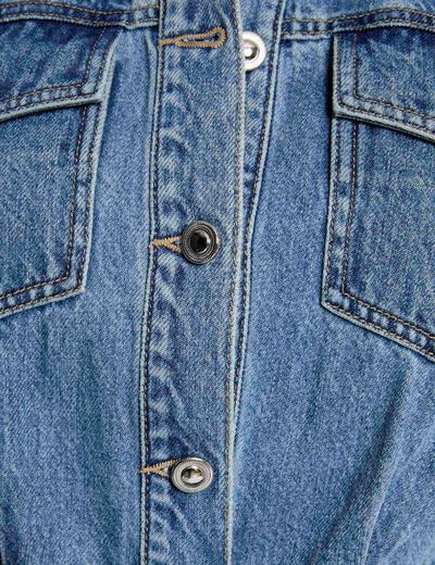 Denim playsuit stone washed denim vrouw
