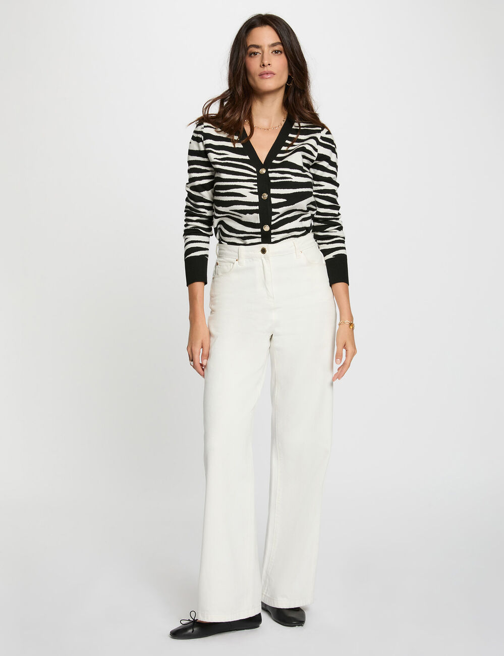 Cropped gilet met V-hals zwart vrouw