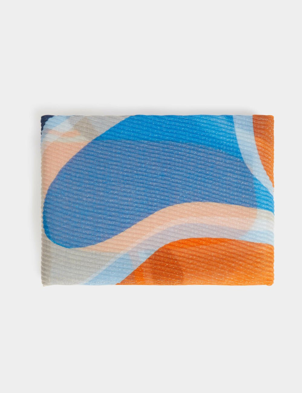 Geplooide sjaal met print meerkleurig vrouw