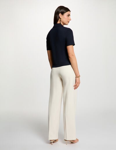 T-shirt manches courtes bleu marine femme