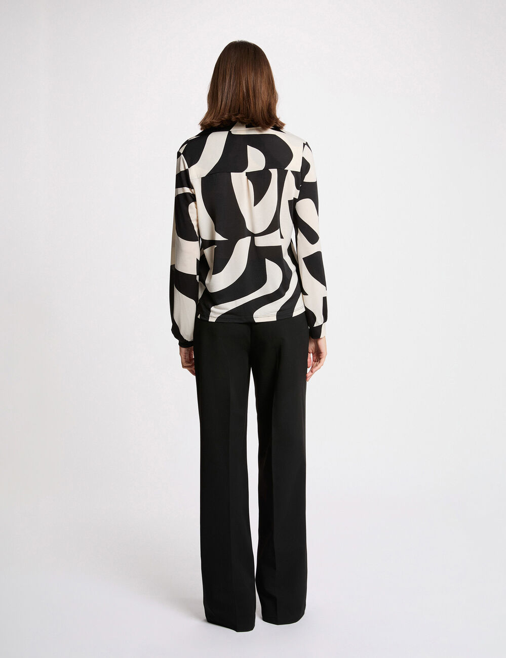 T-shirt col à revers blanc femme