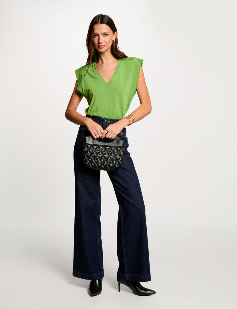 t shirt manches courtes vert anis femme T-shirt manches courtes vert anis femme