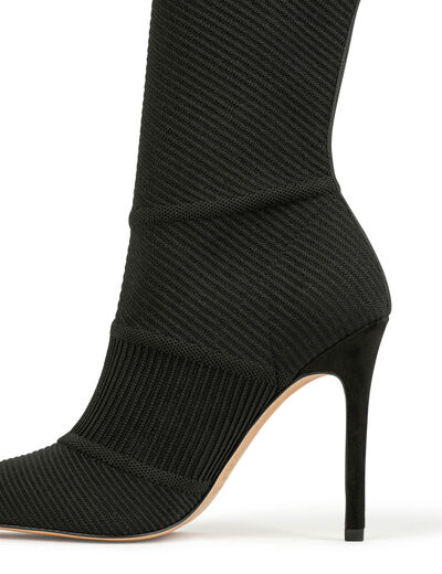 Bottes à talons aiguilles noir femme