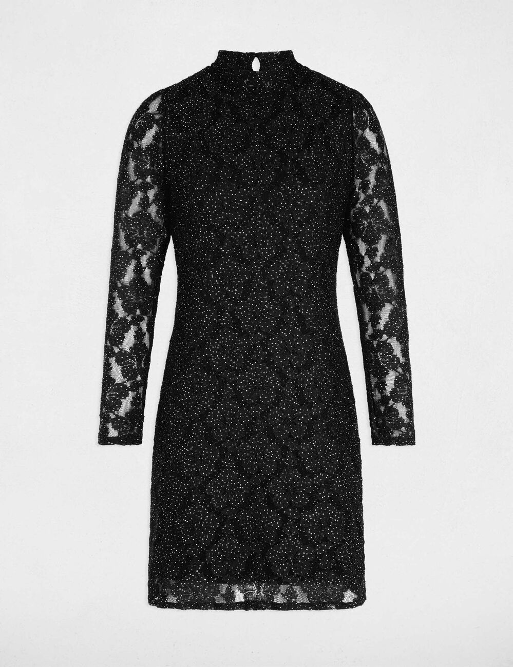 Robe courte ajustée noir femme