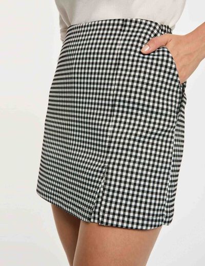 Jupe courte ajustée noir femme