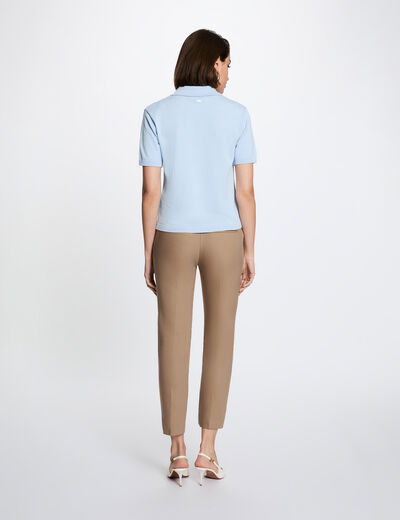 7/8 broek met ceintuur taupe vrouw
