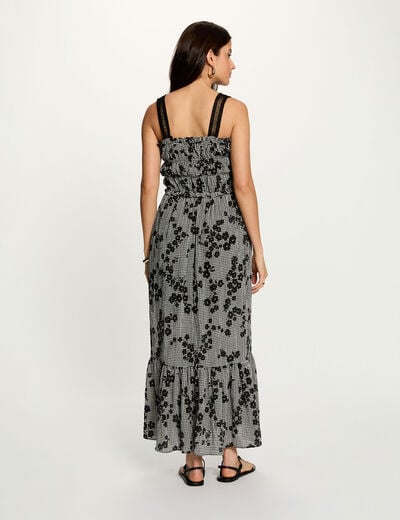 Robe longue bretelles fines multicolore femme