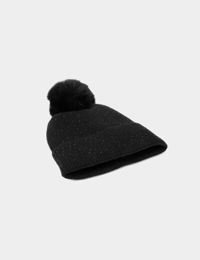 Muts met strass zwart vrouw