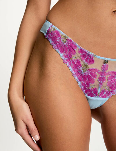 String van kant bleu vrouw