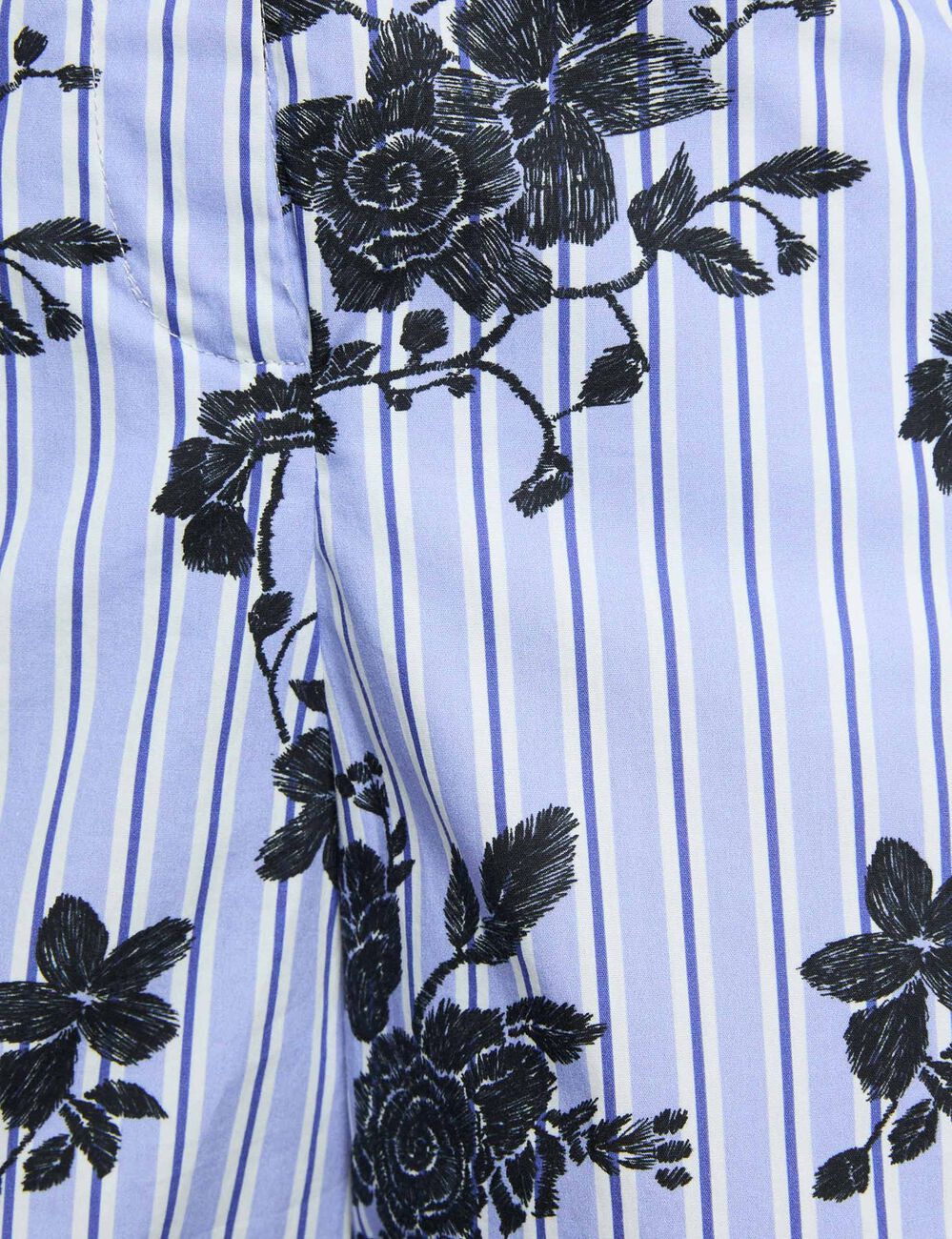 Short large popeline multicolore femme