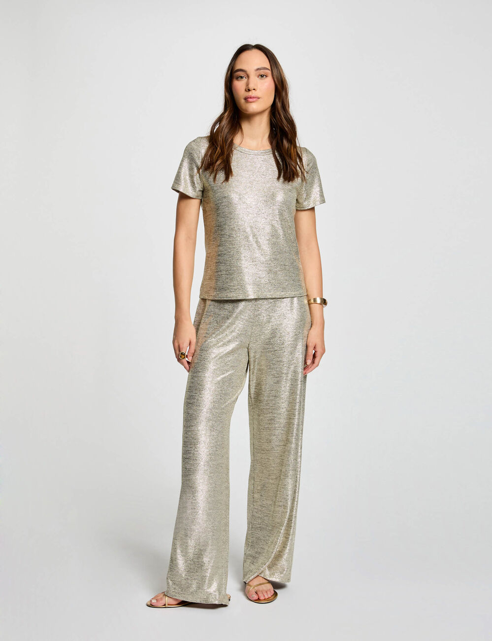 T-shirt manches courtes dore femme