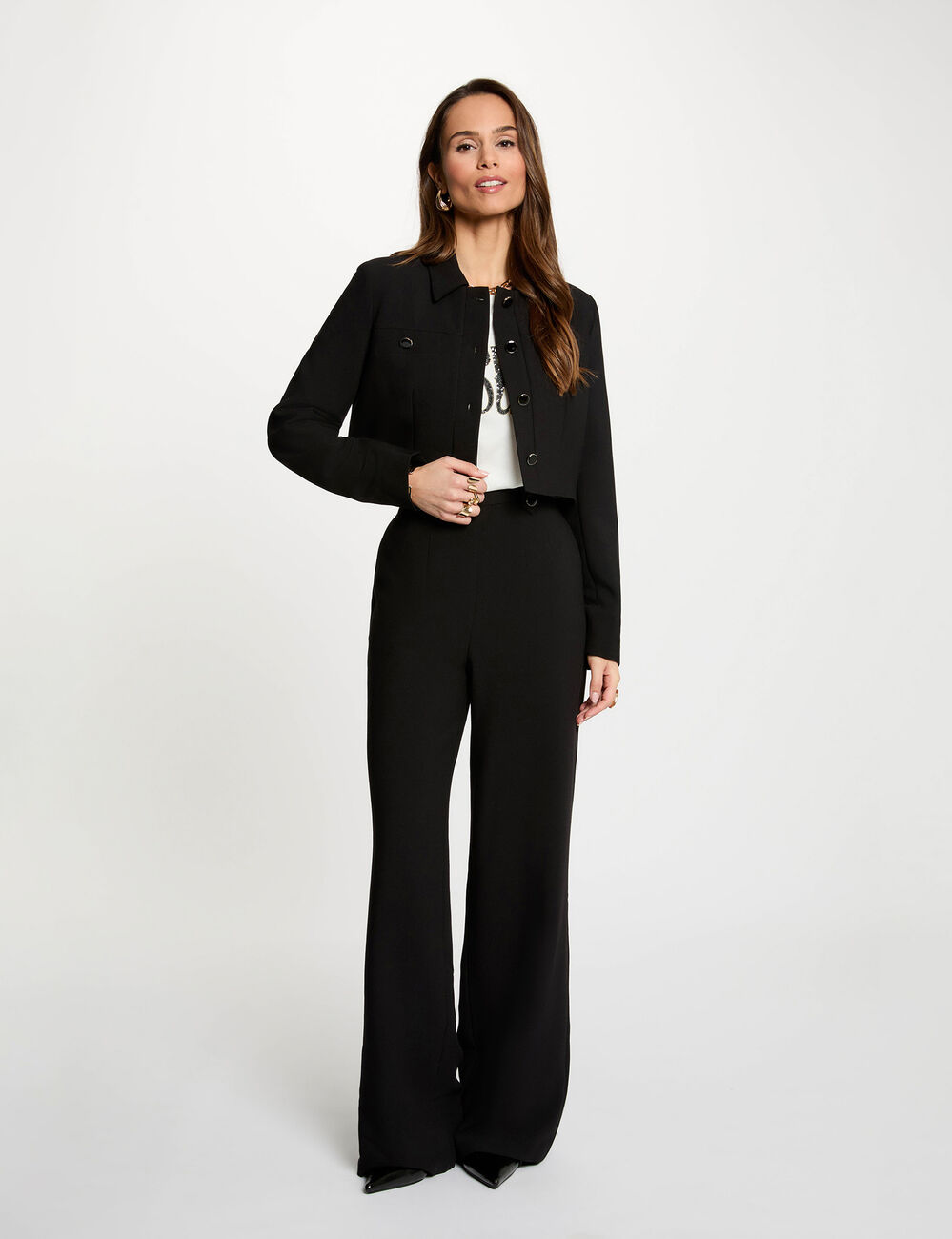 Veste ajust&eacute;e sans manches noir femme