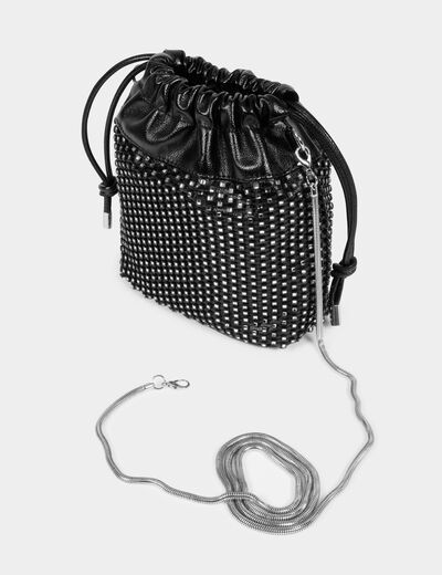 Sac bourse strass noir femme