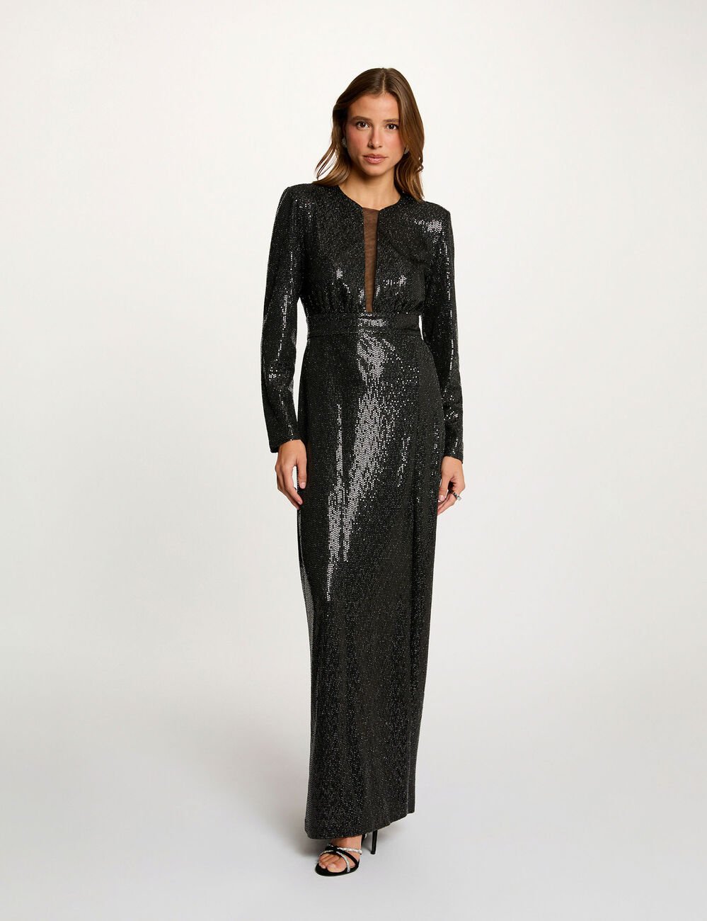 robe longue manches longues noir femme zwart vrouw
