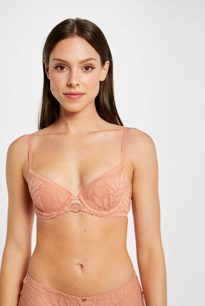 Soutien-gorge coques rose clair femme