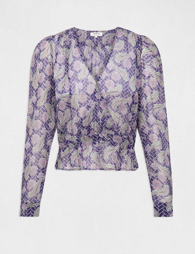 Blouse manches longues imprimée multico femme