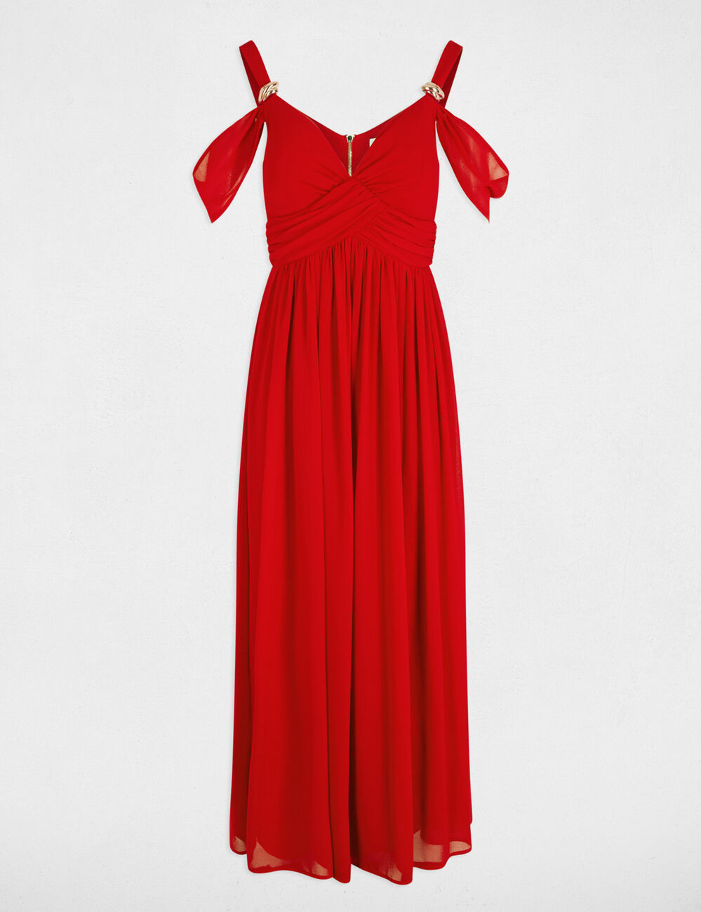 Robe longue rouge femme