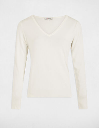 pull col en v blanc femme Pull col en V blanc femme
