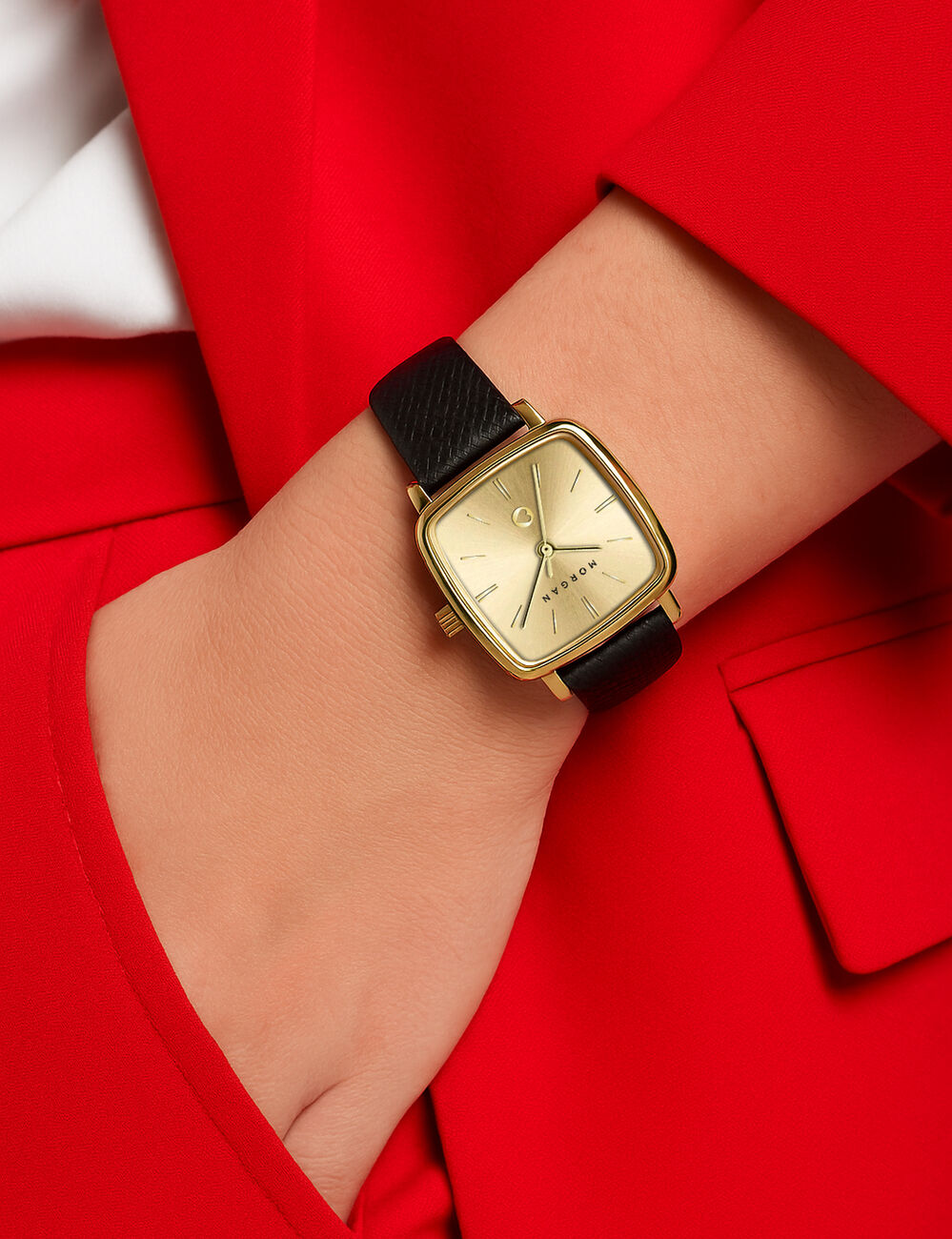 Montre classique jaune or femme