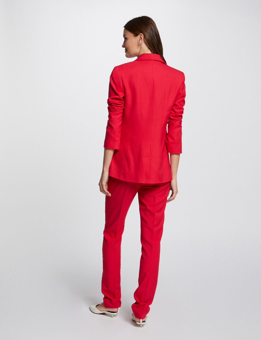 Blazer met knopen medium rood vrouw