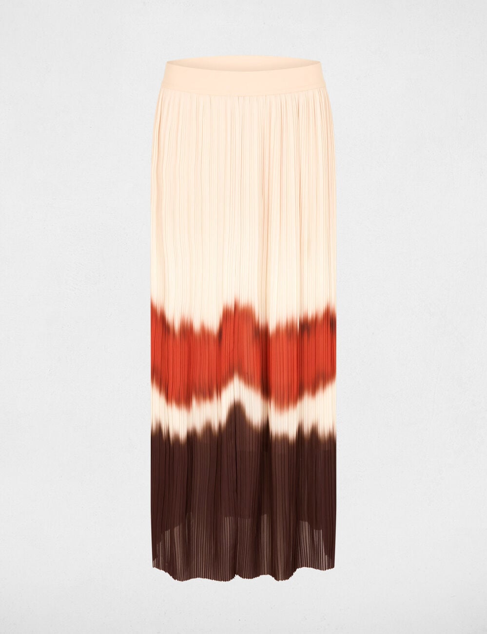 Jupe longue pliss&eacute;e multicolore femme