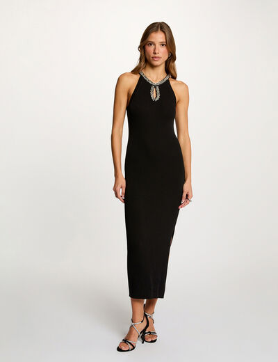 robe tricot cintree noir femme Robe tricot cintrée noir femme