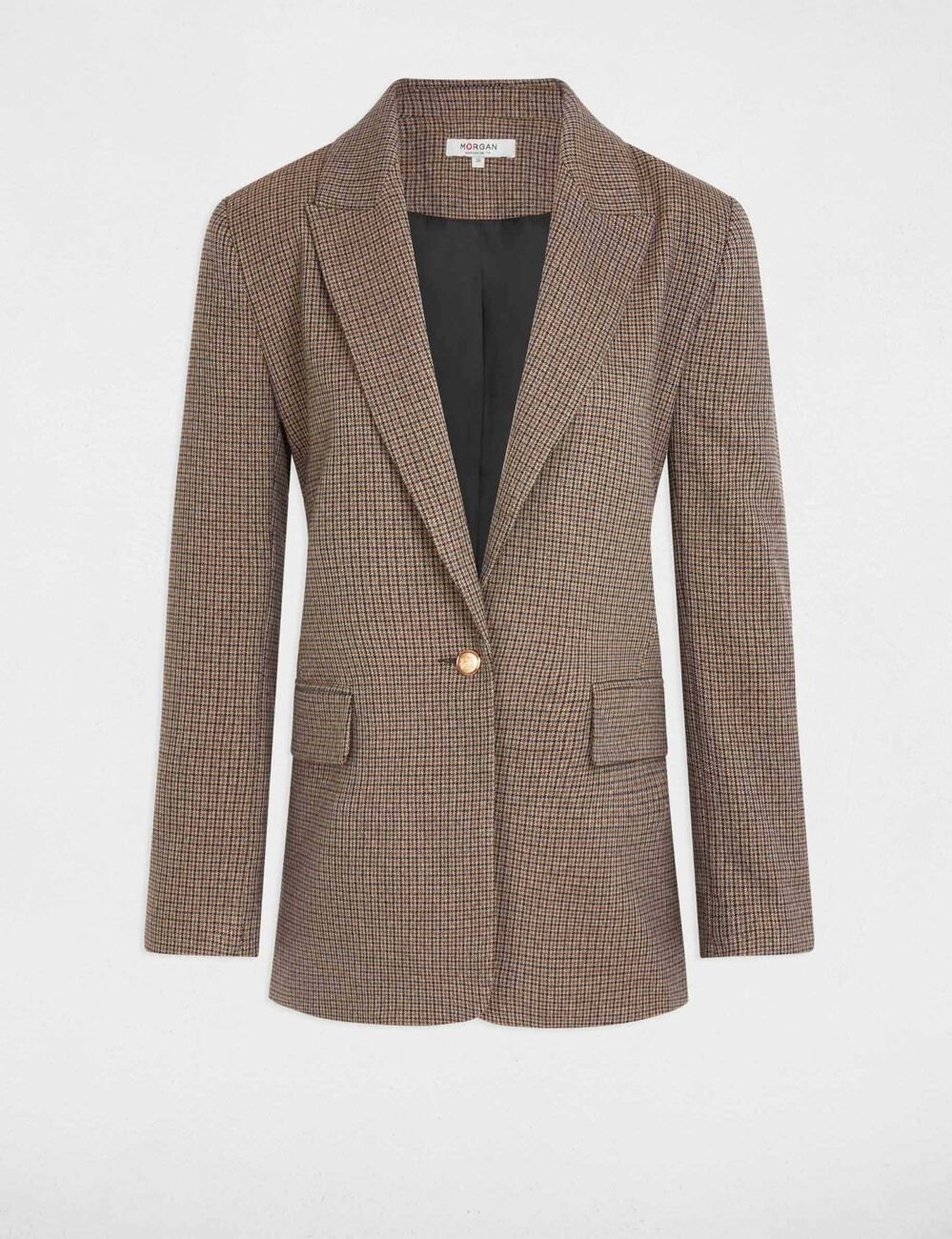 Veste droite col tailleur multicolore femme