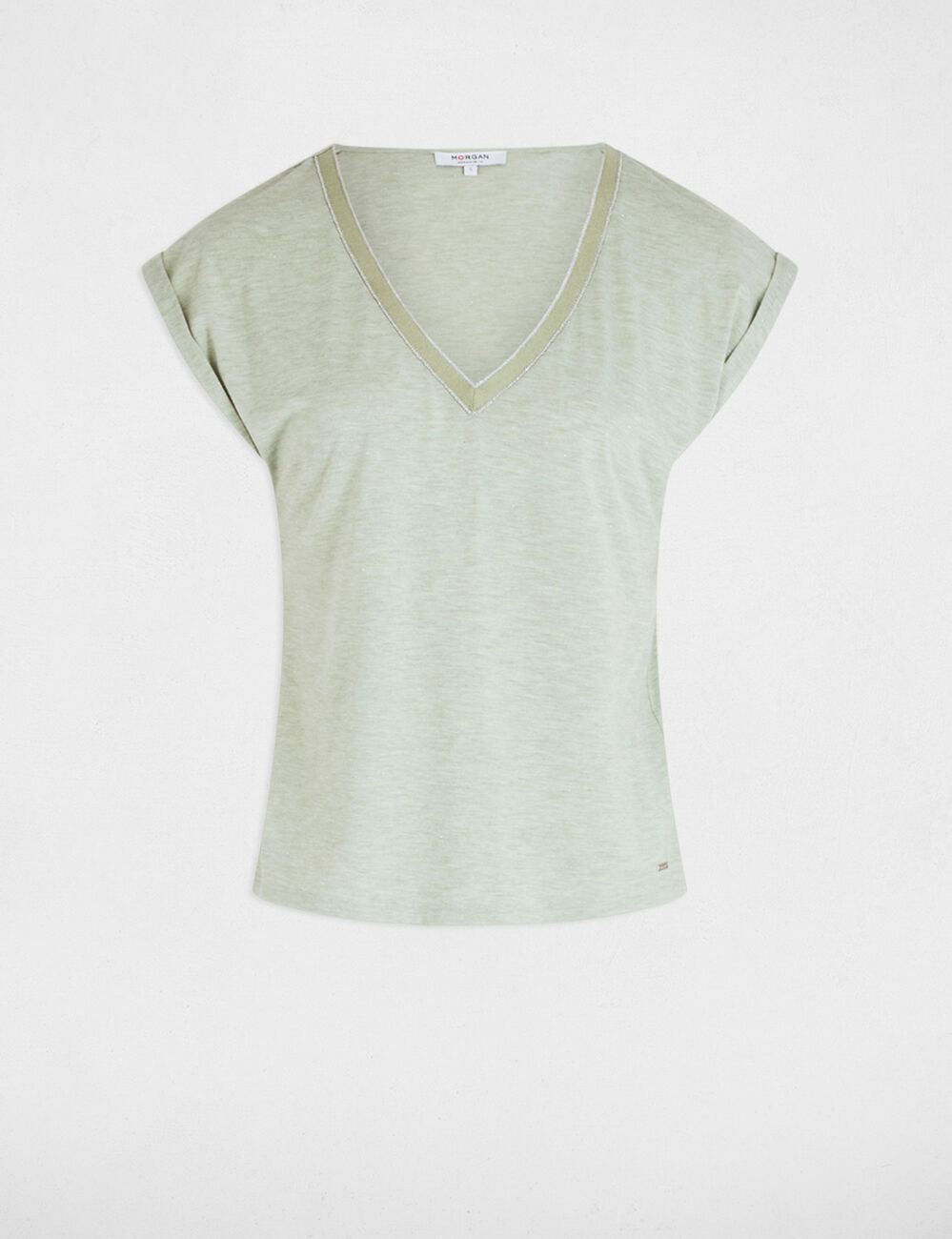 T-shirt met korte mouwen lichtgroen vrouw