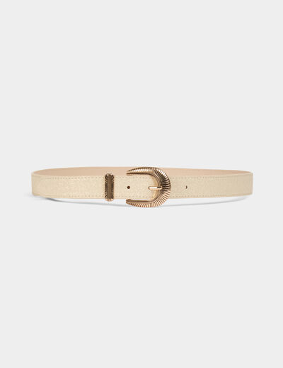 Ceinture pailletée jaune or femme