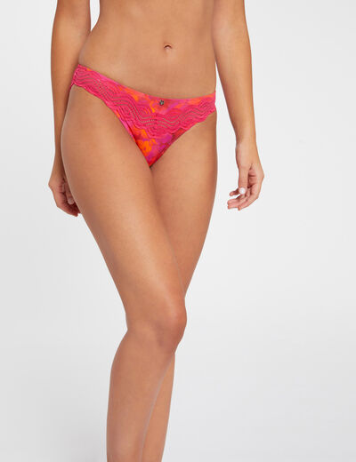 Culotte en dentelle rose femme