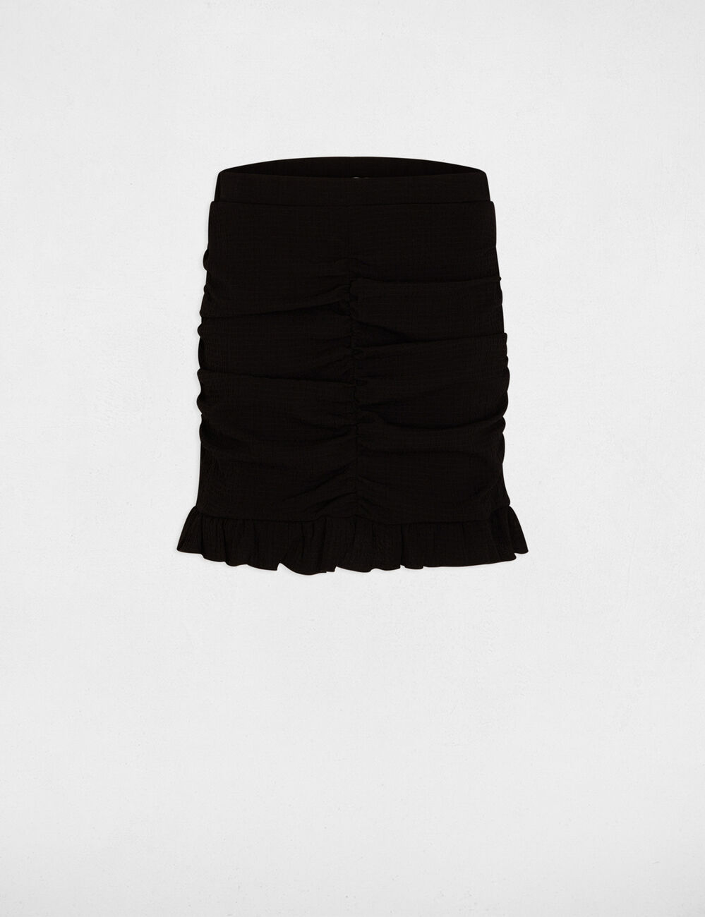 Jupe courte pliss&eacute;e noir femme