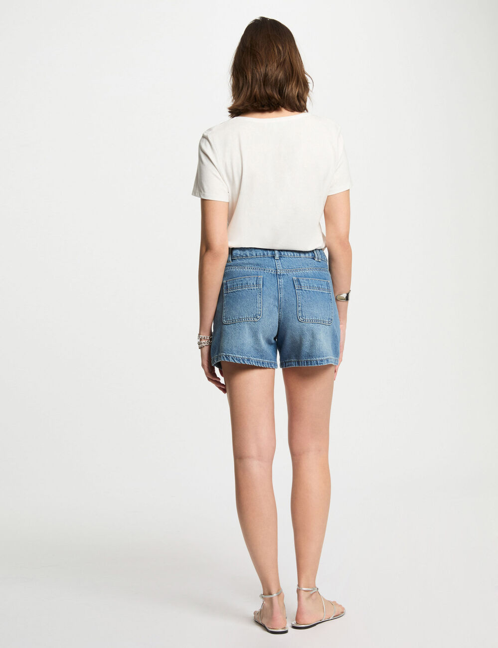 T-shirt met opschrift helder wit vrouw