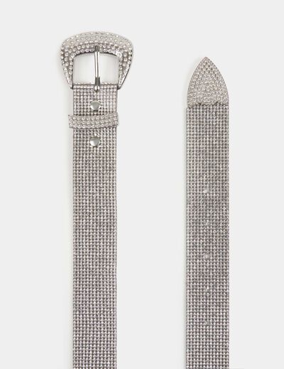 Riem met strass couleur argent vrouw