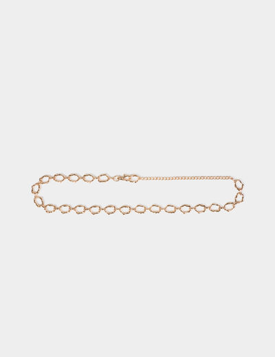 Ceinture chaîne jaune or femme