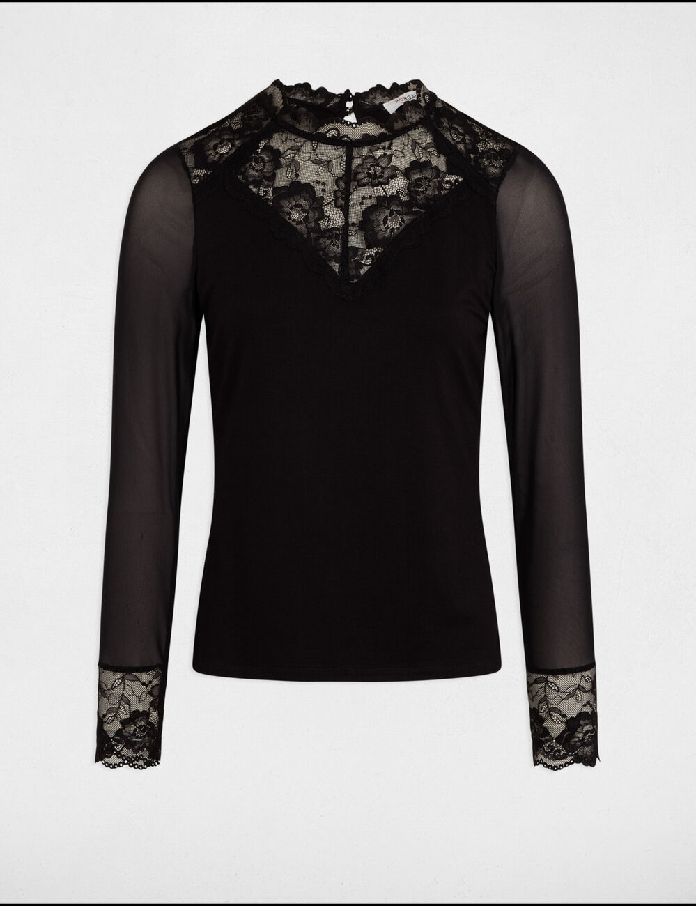 T-shirt manches longues noir femme