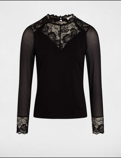 T-shirt manches longues noir femme