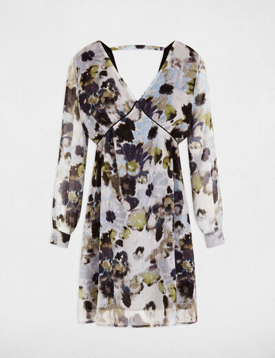 Robe courte droite imprimée multico femme