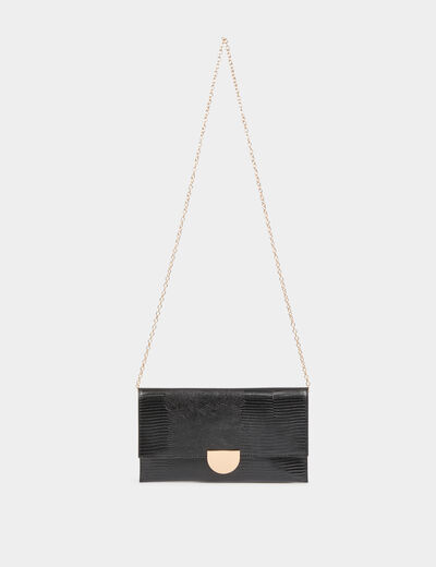 Pochette similicuir noir femme