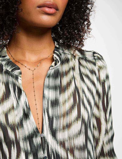 Chemise manches longues multicolore femme