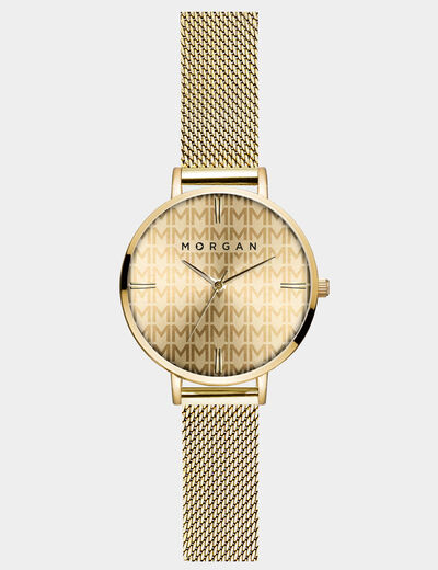 Montre classique jaune or femme
