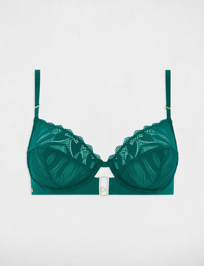 Soutien-gorge à armatures vert femme