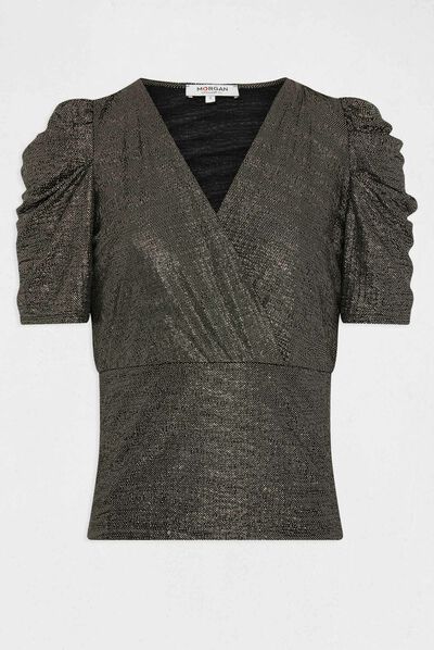 T-shirt met korte mouwen verguld vrouw