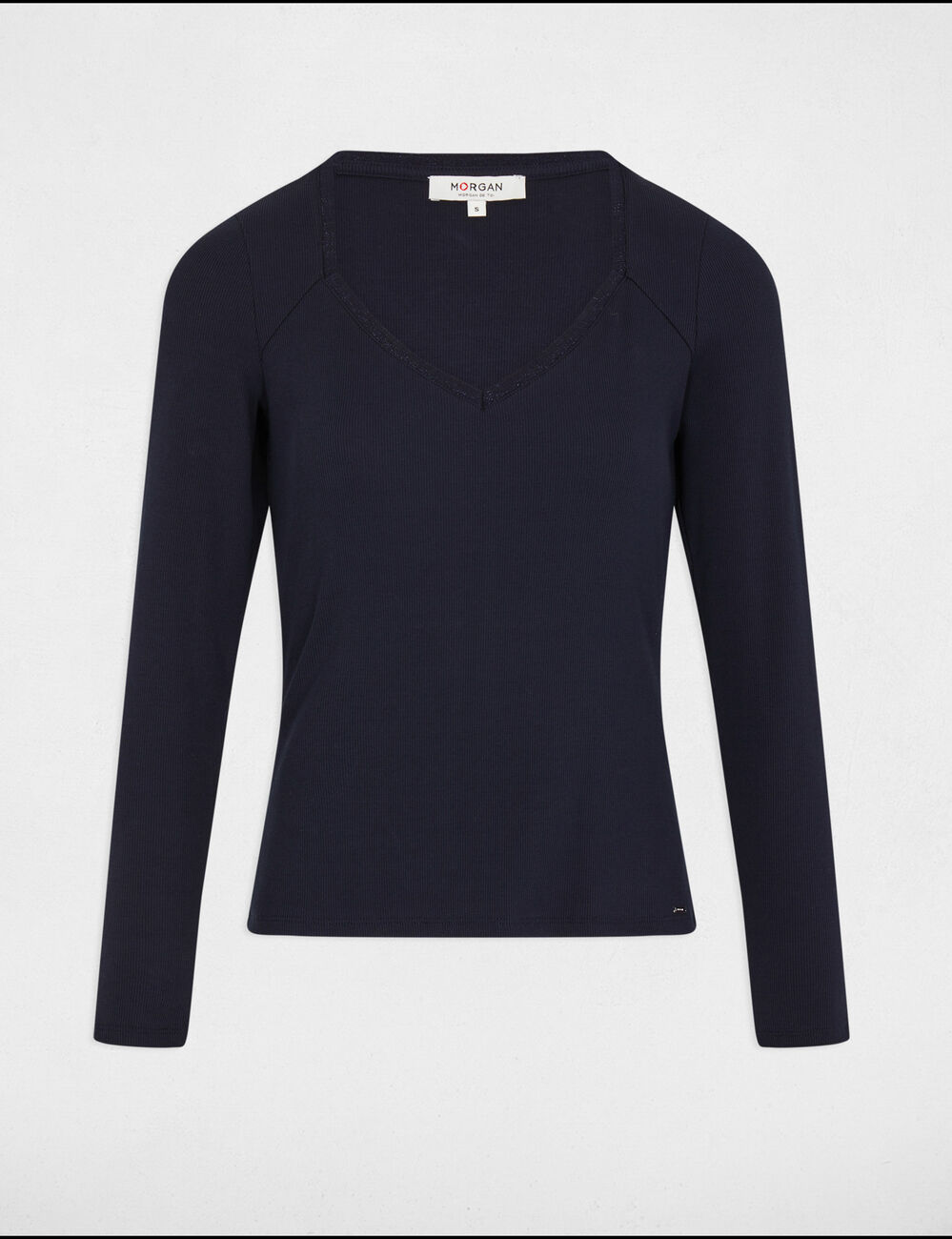 Lange mouwen T-shirt marineblauw vrouw