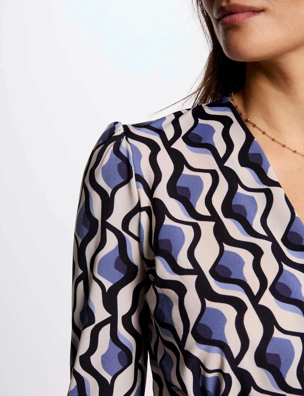 T-shirt met lange mouwen meerkleurig vrouw