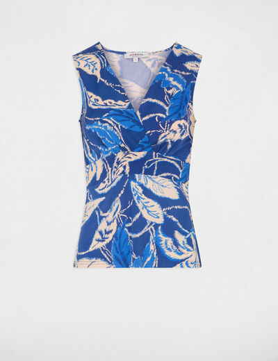 T-shirt sans manches multicolore femme